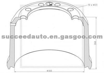 Brake Drum For BPW 03.105.46.29.0