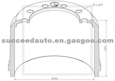 Brake Drum For BPW 03.105.46.03.0