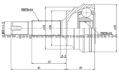 Yaris CV Joints For 24x22x58