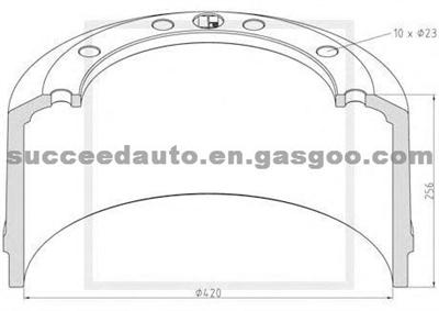 Brake Drum For BPW 03.106.77.28.0