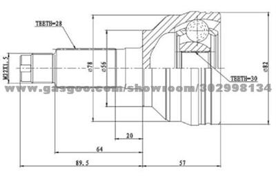 CV Joint Mazda Astina 28x30x56