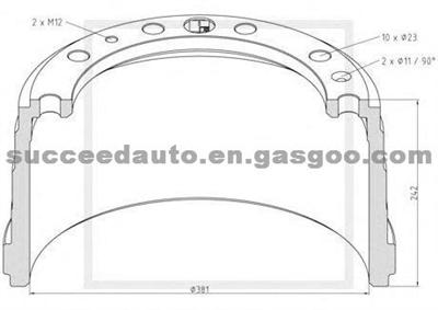 Brake Drum For FIAT 7163802