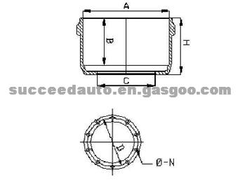 Brake Drum For FRUEHAUF 489001