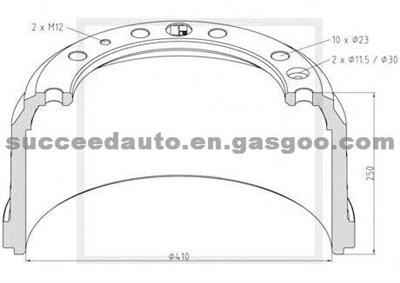 Brake Drum For IVECO 7172329