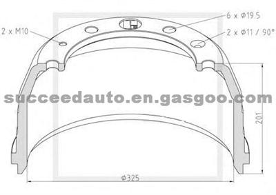 Brake Drum For IVECO 42003760