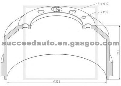 Brake Drum For IVECO 42037578