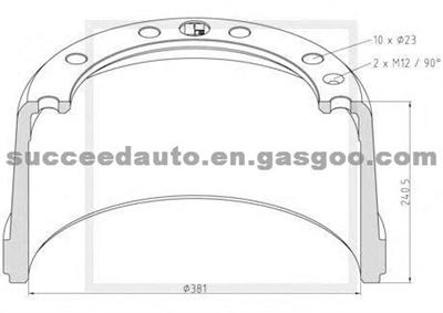 Brake Drum for Iveco 4459413 Rear Brake Drums