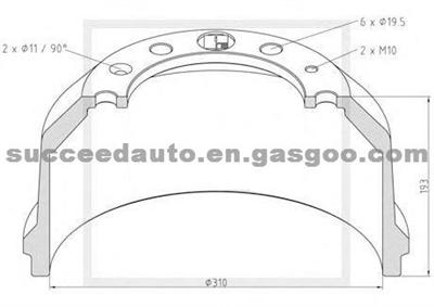 Brake Drum For IVECO 8601 7937