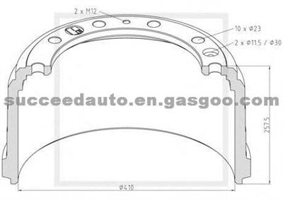 Brake Drum For IVECO 0717 2079