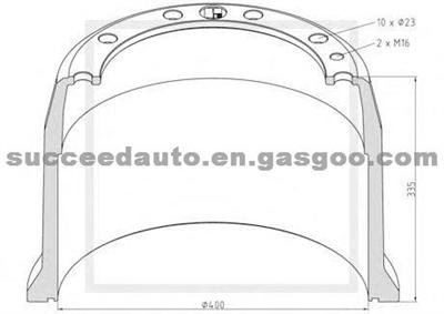 Brake Drum For Kassbohrer Anhanger - Achsen 016.26.22.111-32