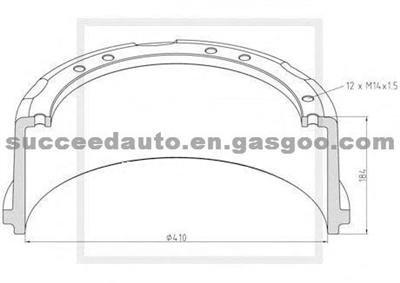 Brake Drum For MAN 81501100219