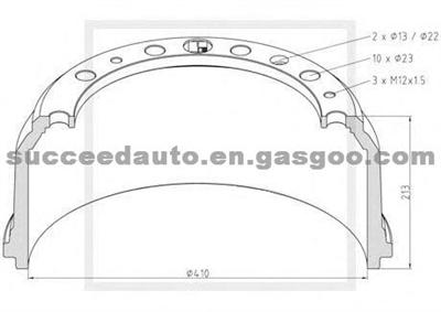 Brake Drum For MAN 81501100231