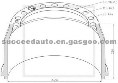 Brake Drum For MAN 81501100101