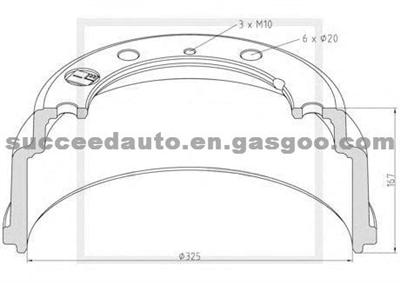 Brake Drum For MAN 81.50110.0194