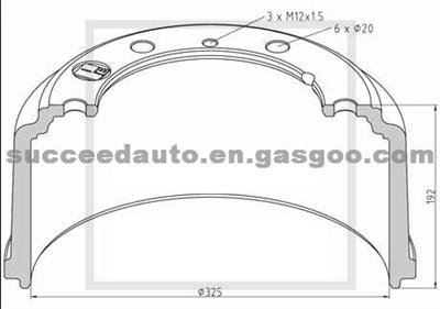 Brake Drum For MAN 81.50110.0195