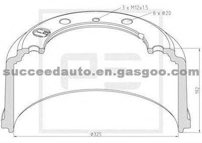 Brake Drum For MAN 81501100195