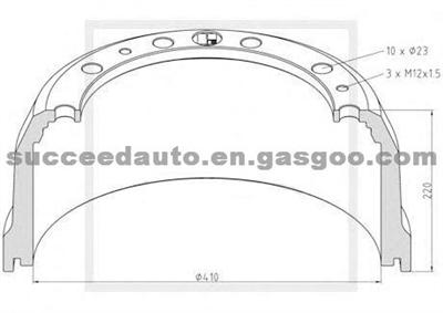 Brake Drum For Neoplan 33.164.068