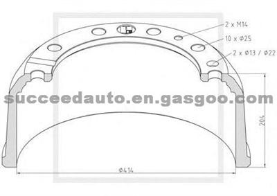 Brake Drum For RENAULT 5000737342