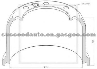 Brake Drum For ROR 21211966