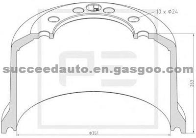 Brake Drum For ROR 212 09 701