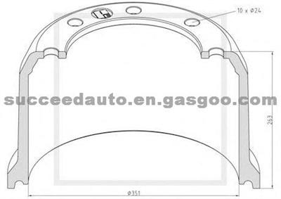 Brake Drum For ROR 212 11 966