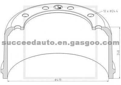 Brake Drum For ROR 210 18 986