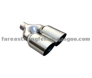 Dual Outlets Round Exhaust Tail Pipe