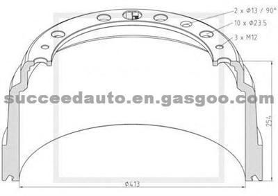 Brake Drum For SCANIA 285895