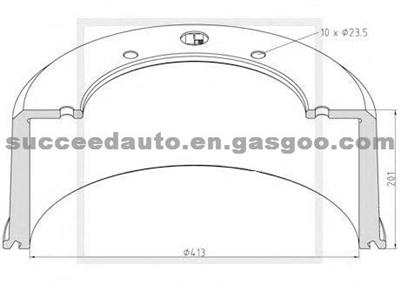 Brake Drum For SCANIA 307503