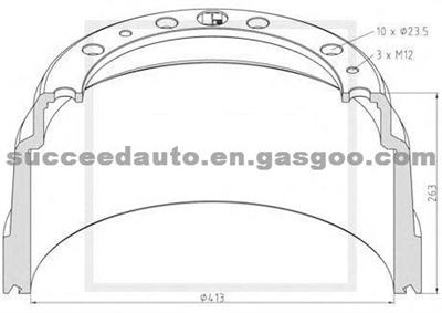 Brake Drum For SCANIA 392391