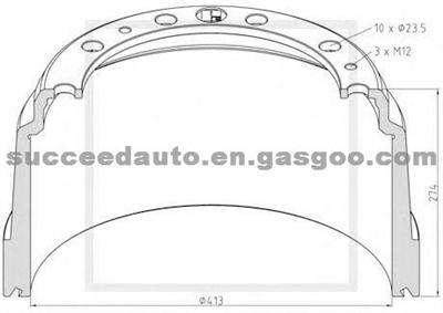 Brake Drum For SCANIA 360571