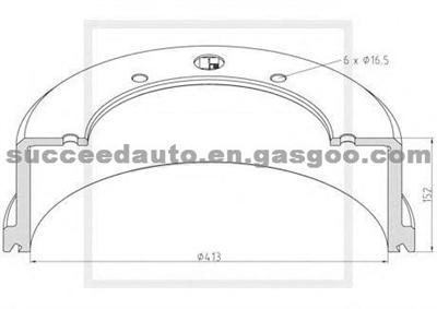 Brake Drum For SCANIA 0157 676