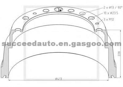 Brake Drum For SCANIA 297428