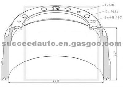 Brake Drum For SCANIA 360568