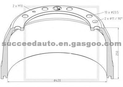 Brake Drum For STEYR 99112440001