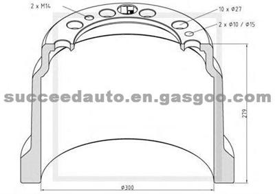 Brake Drum For Trailor 6503335C