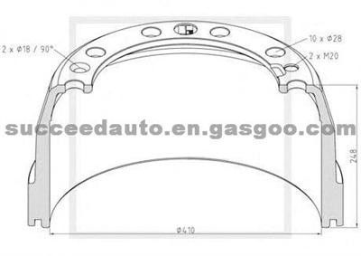 Brake Drum For VOLVO 3171743