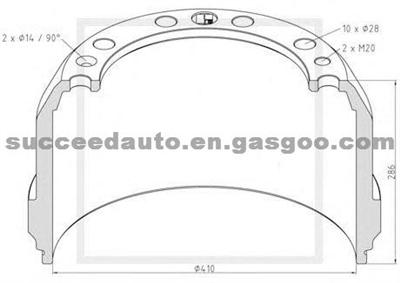 Brake Drum For VOLVO 03111116-0