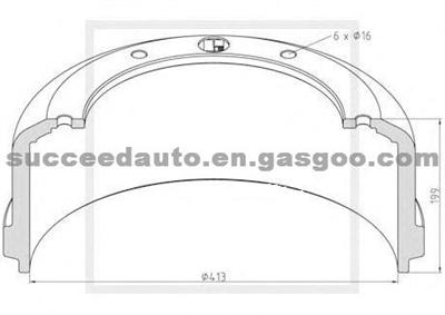 Brake Drum For VOLVO 01605785-3