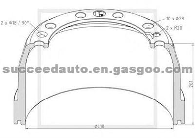 Brake Drum For VOLVO 03171 744