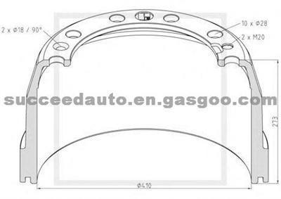 Brake Drum For VOLVO 03171 745