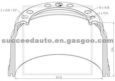 Brake Drum For VOLVO 03171 747