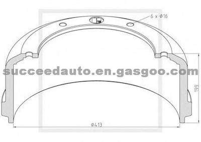 Brake Drum For VOLVO 01605 785-3