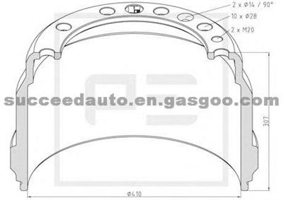 Brake Drum For VOLVO 1599012