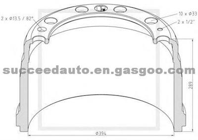 Brake Drum For VOLVO 352787