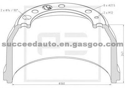 Brake Drum For VOLVO 6772133