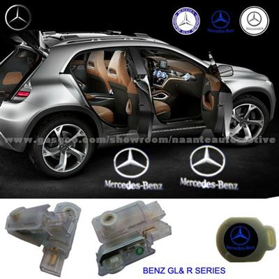 2X Latest Error Free Car Door Courtesy Projector LED Logo Light For BENZ GL & R