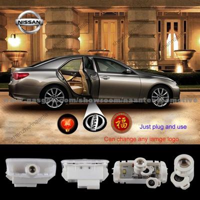 2X Latest Error Free Car Door Courtesy Projector LED Logo Light For NISSAN