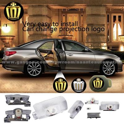 2X Latest Error Free Car Door Courtesy Projector LED Logo Light For CROWN