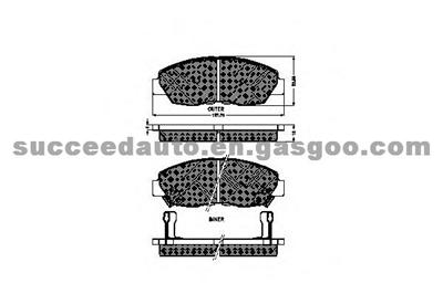 Brake Pad For Acura Honda A-455WK/A-532WK